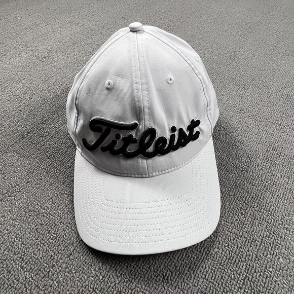 Titleist Hat Adult White One Size Adjustable Golf Golfing Casual Cap Men's - Picture 1 of 9
